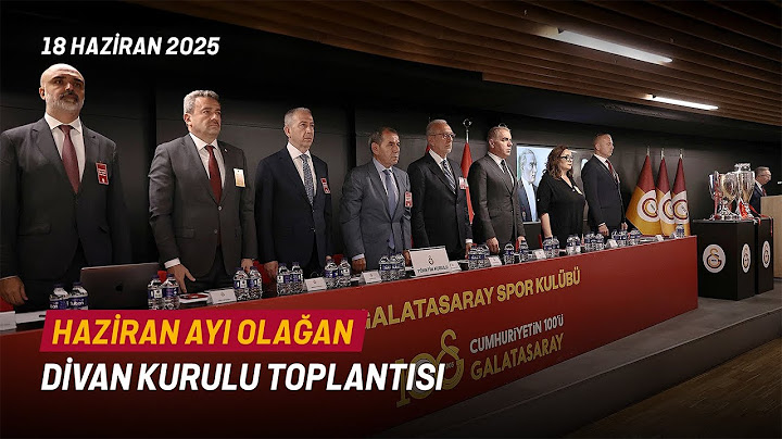 🔴 Galatasaray Spor Kulübü Divan Kurulu Haziran Ayı Olağan Toplantısı