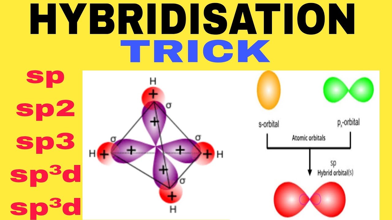 HYBRIDISATION OF ATOMIC ORBITALS TRICK FOR HYBRIDISATION YouTube