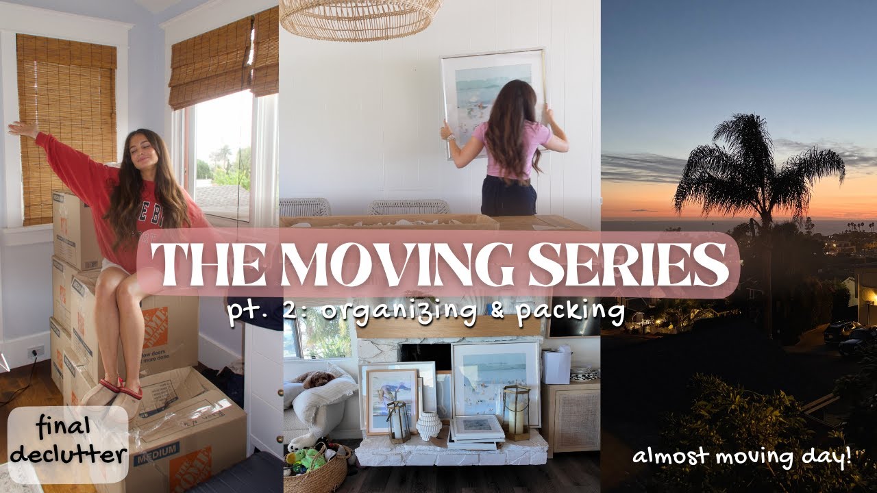 moving vlog part 2 | closet declutter + packing the house to move - YouTube