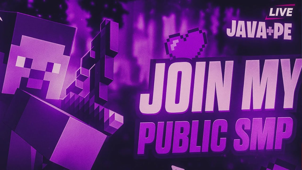 MINECRAFT LIVE PUBLIC SMP 24/7 ONLINE | JAVA / BEDROCK & POCKET EDITION ...