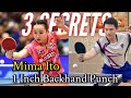 How to do mima itos 1 inch backhand punch  3 secrets  short pips  world class