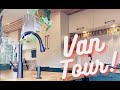 VAN TOUR | Off grid luxury tiny home with FULL KITCHEN, SHOWER, TOILET, CLOSET and "SECRET" FEATURES