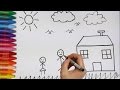 Niños y Casa | Cómo dibujar y colorear los para niños