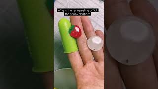 Why is the resin peeling off of your shrink plastic creations?
