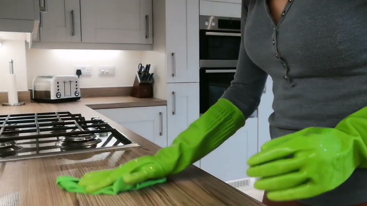 ASMR Household Cleaning The Kitchen Counter No Talking YouTube
