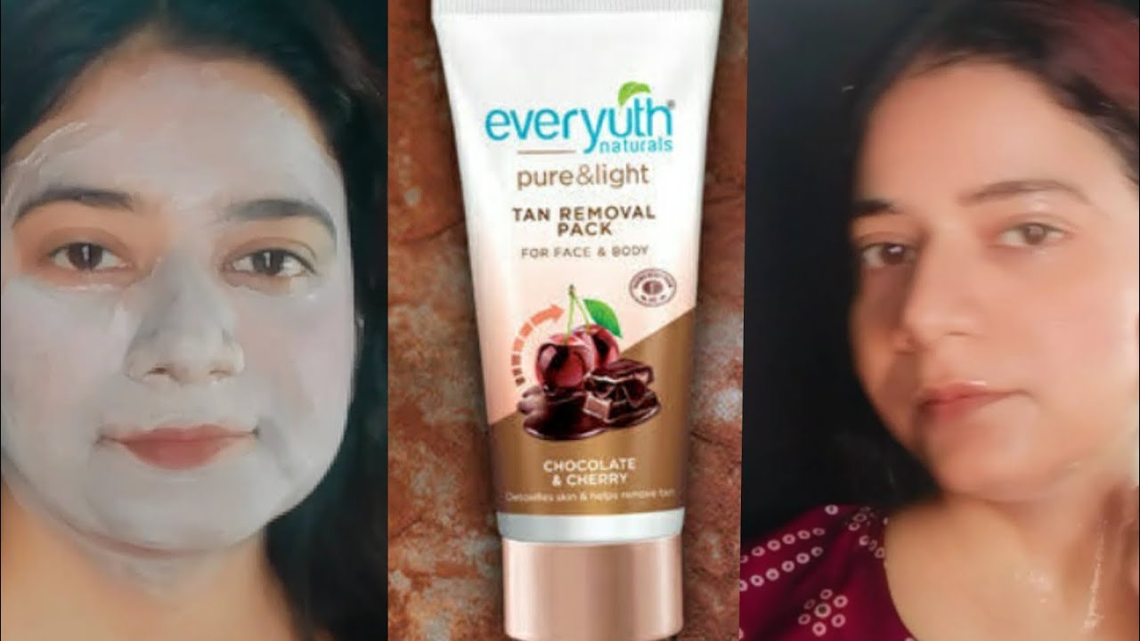 Everyuth naturals chocolate and cherry tan removal face pack Review In Hindi