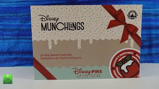 Disney Munchlings Advent Calendar Trading Pins Season's Sweetings Unboxing