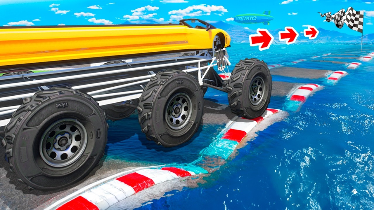 ¿QUÉ TAN LEJOS PUEDE LLEGA UN COCHE SOBRE baches de agua en GTA 5?