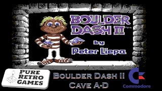 Boulder Dash II Cave A-D - Comodore64 [1985] - Still a lot of FUN searching for Diamonds in Caves