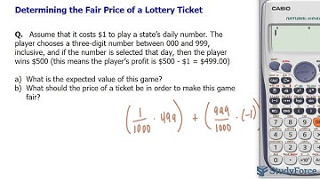 Determining the Fair Price of a Lottery Ticket