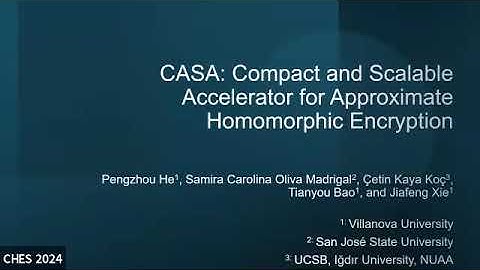 Homomorphic Encryption II (CHES 2024)