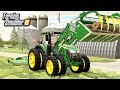 CLEANING UP MESSY FARM YARD! (OVERGROWN LAWN, TREES DOWN & GRINDING STUMPS) | FARMING SIMULATOR 2019