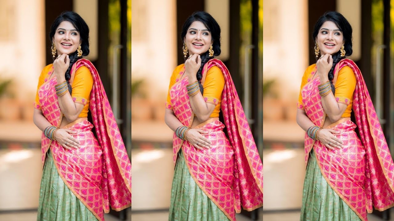 Beautiful Indian young girl in Traditional Saree posing outdoors 5045024  Stock Photo at Vecteezy