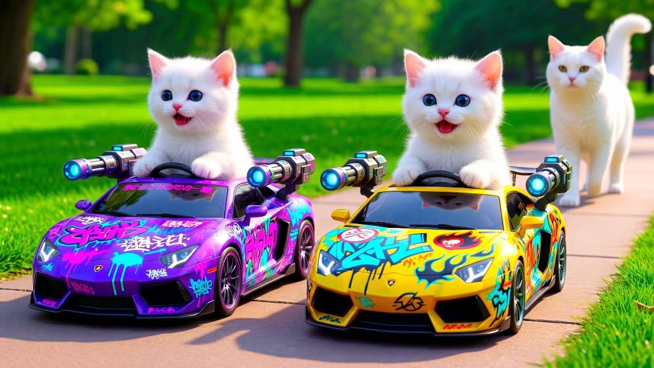 Mama Cat Trims Fur on the Farm and Makes Tiger Hat For Kittens At Home🐾🎩