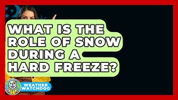 What Is The Role Of Snow During A Hard Freeze? - Weather Watchdog
