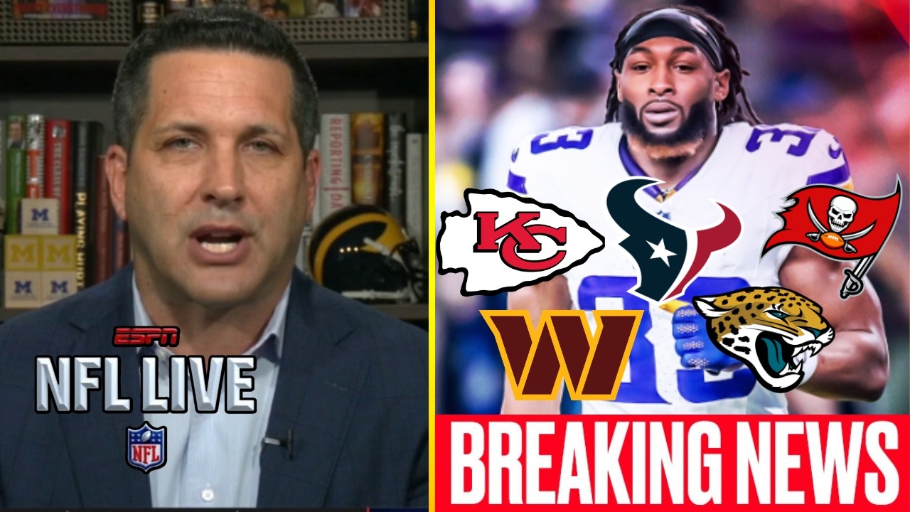 Adam Schefter has the latest on top landing spots for Aaron Jones: Texans, Chiefs, Bucs and Jaguars