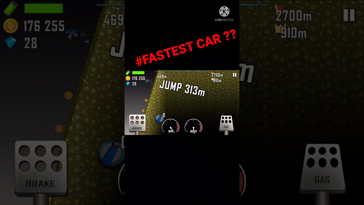 FASTEST CAR IN HILL CLIMB RACING   hillclimbracing