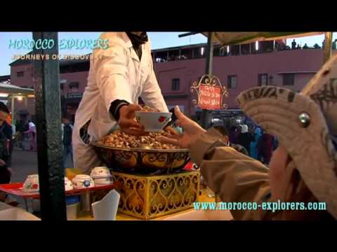 Jemaa el Fna eating snails and snail soup in Marrakech