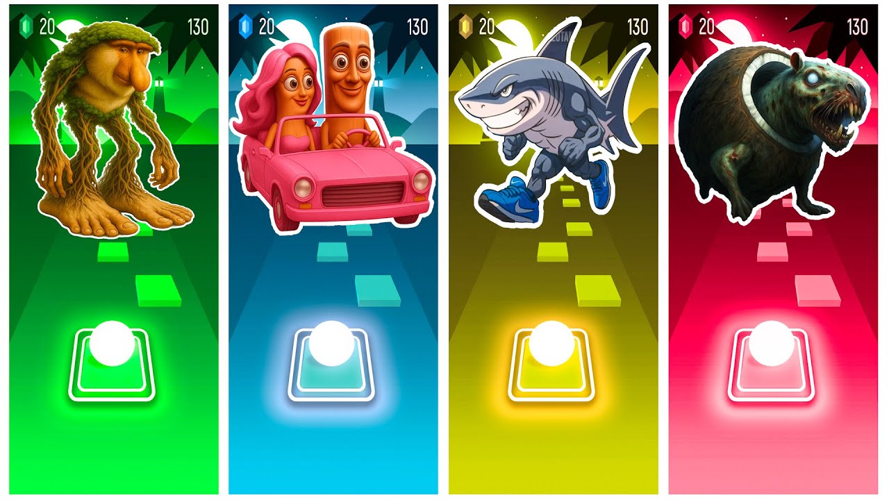 BR BR PATAPIM 🆚 BRAINROT BARBIE 🆚 BRAINROT ANIME 🆚 BRAINROT ZOMBIE | Tiles Hop EDM Rush🎶