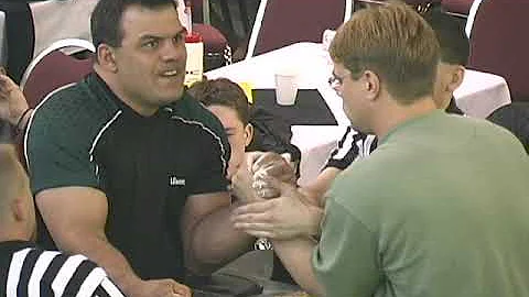Armwrestling tournament match - John Brzenk vs. Ea...
