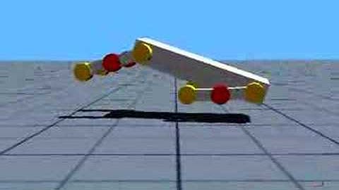 Robot simulator: a hopping quadruped robot (Webots)