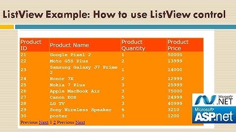 How to use ListView Control in ASP.NET C# Part-1