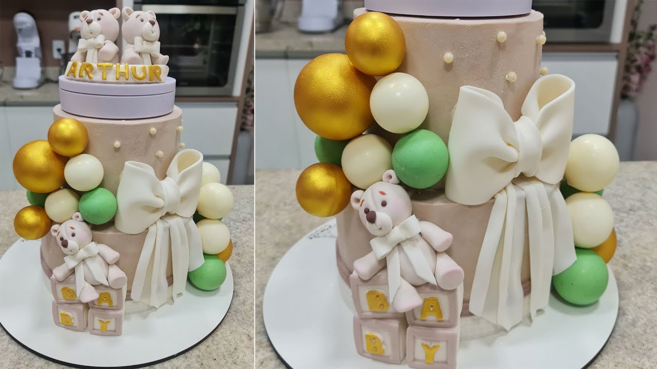 VÍDEO COMPLETO BOLO DECORADO COM GANACHE E MODELAGEM EM 3 D /ÁUDIO ORIGINAL @PARISCAKEDESIGNER