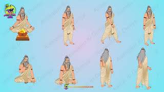 Ancient Indian Rishi &amp; Sage 2D Character Kit - Vedic Hawan &amp; Meditation Poses