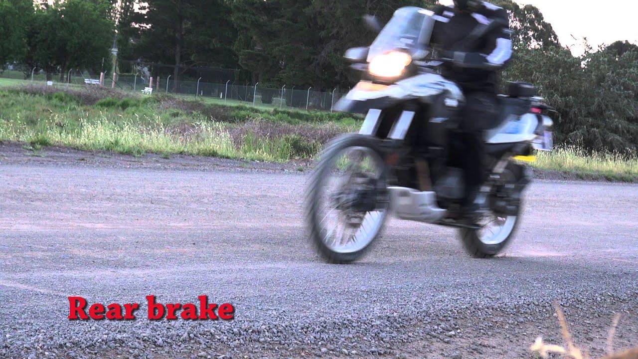 BMW G650GS ABS Demonstration - Dirt