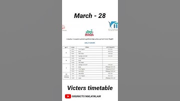 KITE VICTERS CHANNEL Online class timetable / March 28 timetable / First bell itsvicters#Shorts