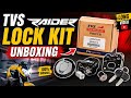 Tvs raider lock kit unboxing || lock kit raider || raider lock kit price
