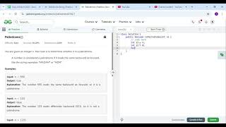 Palindrome   Practice   GeeksforGeeks   Google Chrome 2025 09 18 02 08 03 Profile