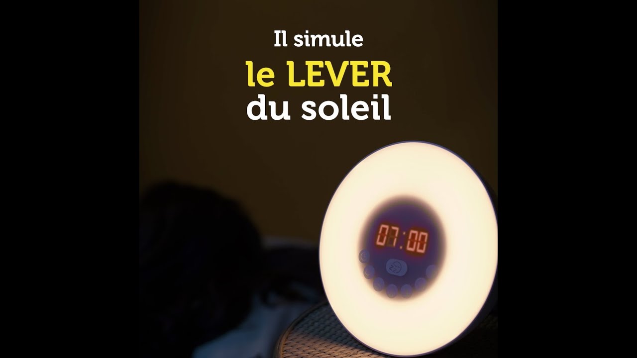 Lampe de Luminothérapie Reveil Simulateur d'Aube 10 000 Lux avec