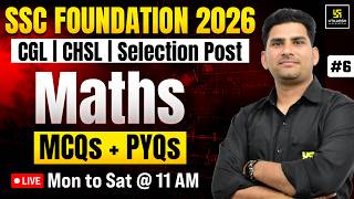 SSC Foundation Classes 2026 | Maths MCQs &amp; PYQs #6 | Munfed Sir | SSC Utkarsh