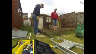 Go Pro Hero 3 Timelapse - The demolition of a wendy house / shed