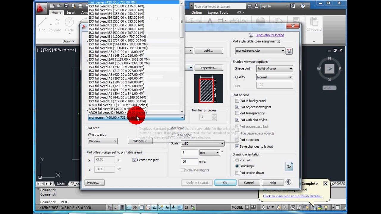 Export DWG to PDF in Autocad (ISO format dimension) YouTube