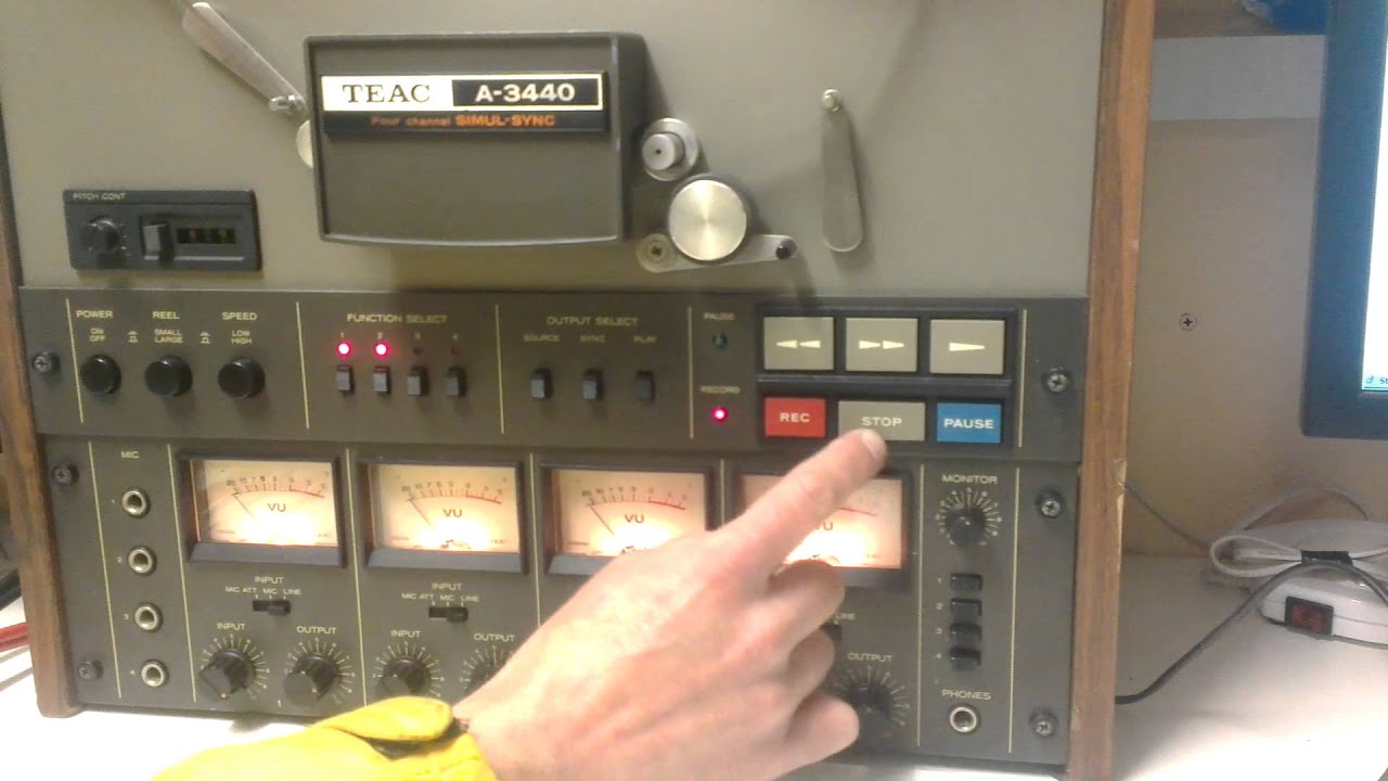 MAGNÉTOPHONE A BANDE TEAC A 3440 SUPER VINTAGE 80' - 4 Pistes A Restaurer