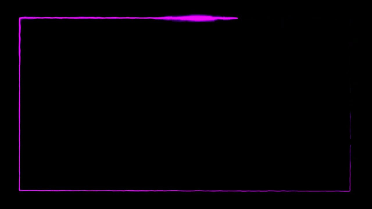 Animated Neon Frame - Purple Light || Overlay with Black Background Screen
