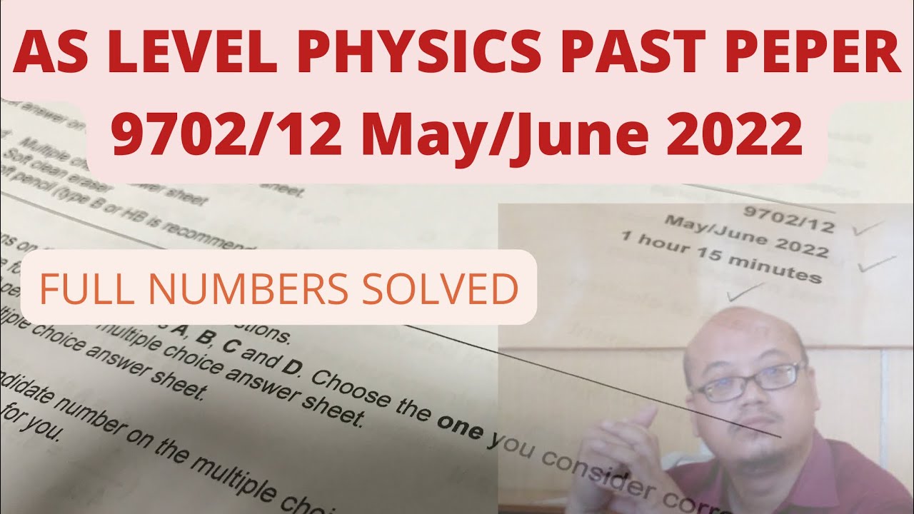 Solved physics paper 1 multiple choice 9702 12 may june 2022 final