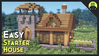 How To Build - Easy Starter House in Minecraft!! [Tutorial 2021]