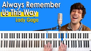 How to play “Always Remember Us This Way” by Lady Gaga [Piano Tutorial/Chords for Singing]