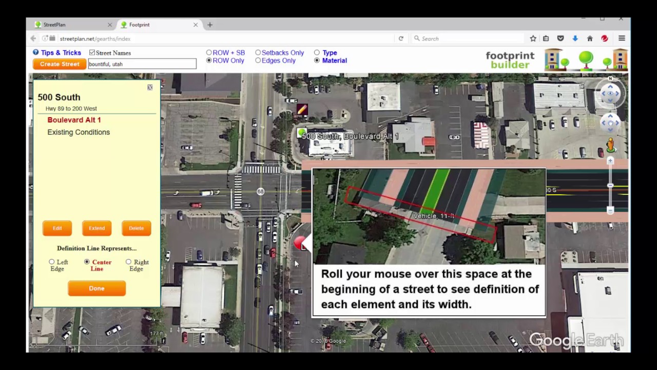StreetPlan - Aerial View.  Will your street fit?