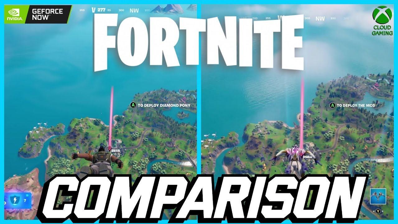 Fortnite Cross Play - Xbox Cloud Gaming & GeForce NOW Gameplay Comparison 