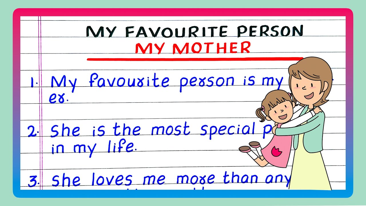 My Mother | 10 Lines on My Favourite Person My Mother | Updated Video with Simple Lines