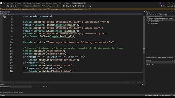 Intro C# - Module 2 Lecture/Demo Part 2- Switch/Case, if, if/else (review) - Fall 2025