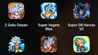 Z Goku Saiyan,Super Vegeta Blue,Super DB Heroes V2,DBZ Extreme Butoden,Goku Infinity MUI,Super Broly