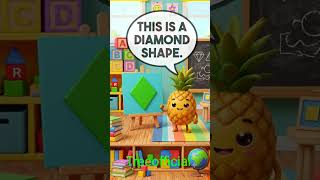 🍎 Learn Shapes with Fruits | Circle, Square, Triangle, Diamond, Star & Heart ⭐