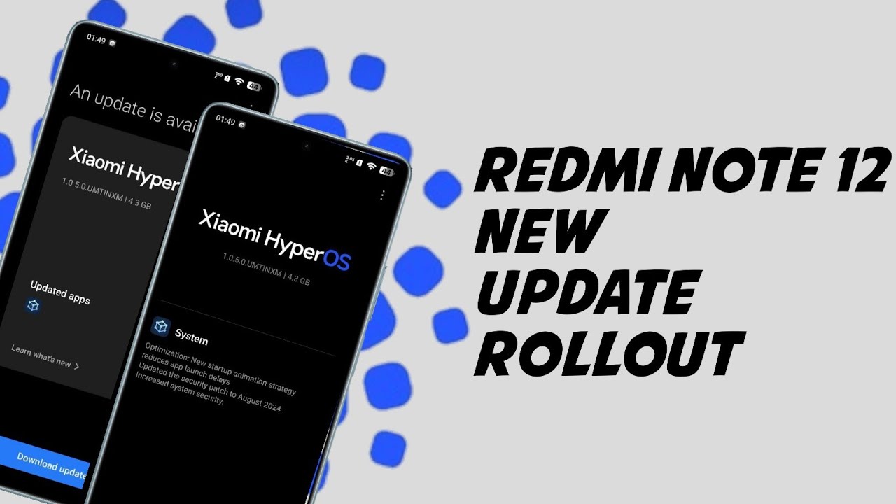 Redmi Note 12 New HyperOS Update Rollout | New Update Rollout Redmi ...