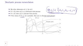 Stochastic Processes Nomenclature