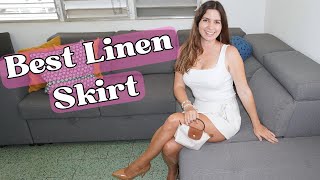 Trying The Perfect Linen Skirt